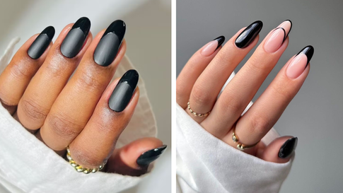 Черный-пречерный: варианты маникюра для коротких и длинных ногтей